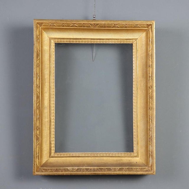 19th Century Empire Frame in Carved and Gilded Wood For Sale - Image 10 of 10