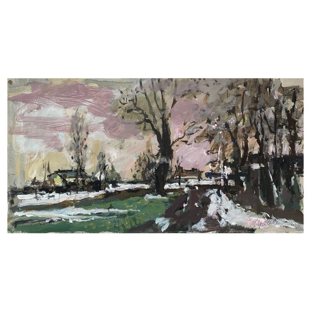 Magdalena Spasowicz, Landscape, Oil on Board For Sale