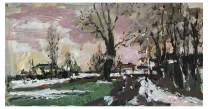 Magdalena Spasowicz, Landscape, Oil on Board