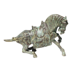 Bronze Asian Horse Sculpture