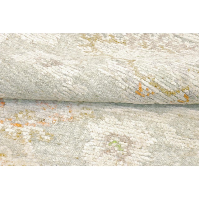 Pasargad Home Oushak L. Green Wool Area Rug- 8' 7'' X 10' 0'' For Sale - Image 4 of 5