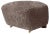 Sahara Smoked Oak Sheepskin the Tired Man Footstool by Lassen For Sale