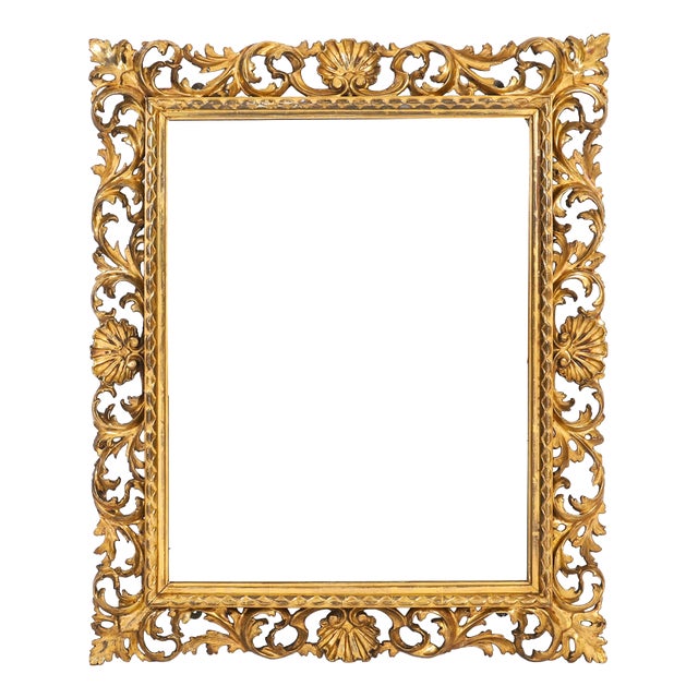 Antique Italian Giltwood Florentine Mirror, 1800s For Sale