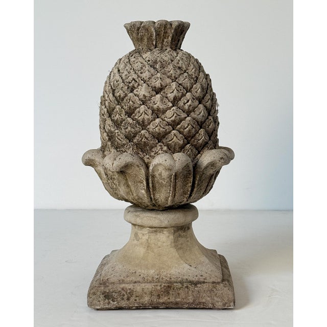 Mid 20th Century Italian Garden Stone Statuary Pineapple Finials or Copings - Individually Priced For Sale - Image 5 of 7