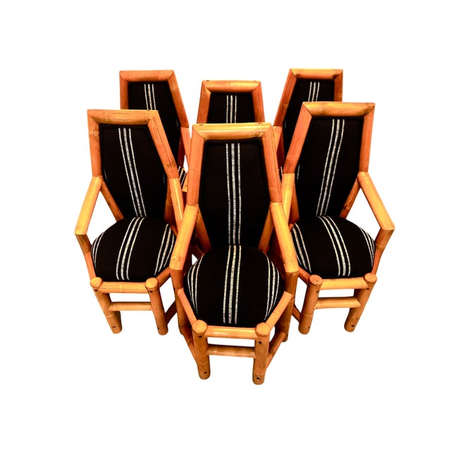 Mid Century Brutalist-Inspired Bamboo Armchair (Sold as Pairs) For Sale - Image 18 of 18