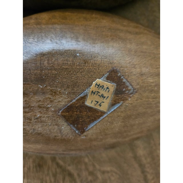 Pair of Late 20th Century Haitian Carved Wooden Bowls For Sale - Image 12 of 13