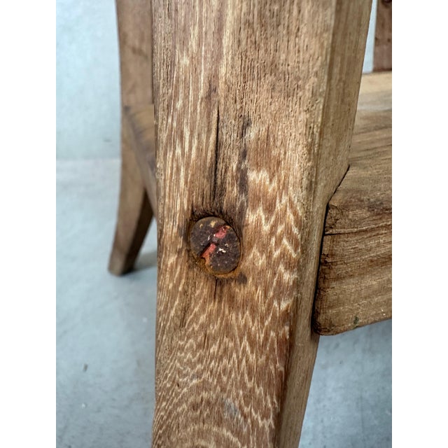 Round Wooden Side Table For Sale - Image 6 of 10