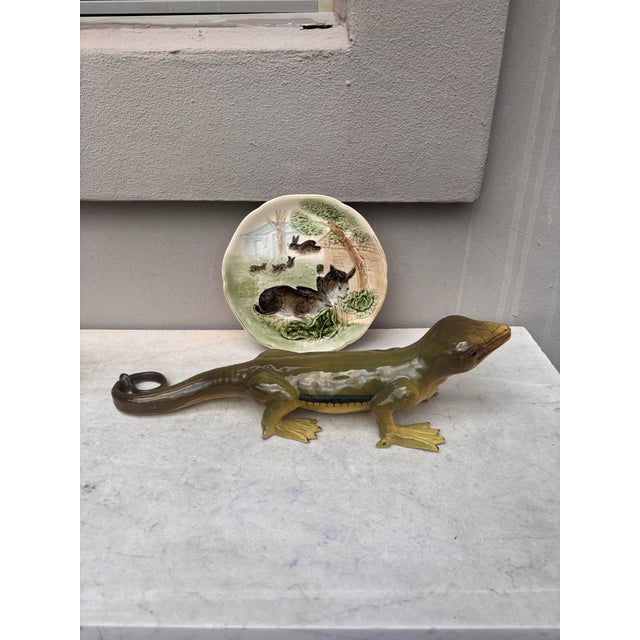Large French Majolica Lizard Vallauris Circa 1950 For Sale - Image 10 of 12