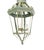 A Vintage “Visual Comfort” Style Iron Celadon Green Chandelier For Sale - Image 4 of 8