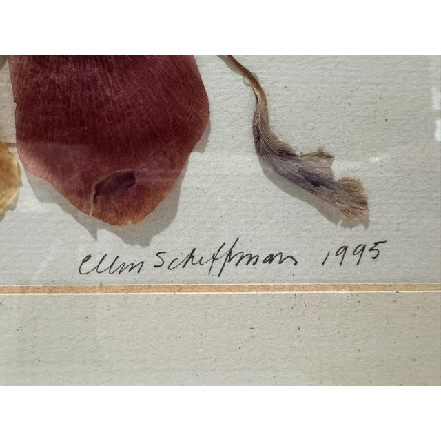 Beige Ellen Schiffman 1995 Preserved Botanical Collage Original Framed For Sale - Image 8 of 9