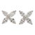 Ladies 950 Platinum 1.25ct Diamond Marquise Floral Flower Stud Earrings, A Pair For Sale