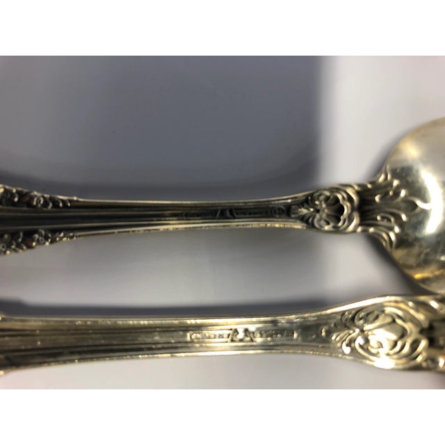 1930s 1930s Sr. Christopher Wallace Sterling Silver Flatware - 12 Piece Set For Sale - Image 5 of 9
