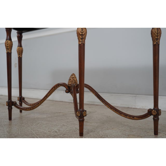 Brown Maitland Smith 2 Drawer Regency Mahogany Console Table For Sale - Image 8 of 18