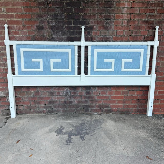 At Turtle & Crane, we turn the past into stunning décor for today. This mid-century king headboard by Dixie has a white...