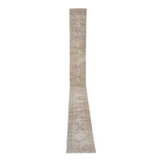 1960s Neoclassical Style Vintage Turkish Oushak Runner, Extra-Long Hallway Rug For Sale