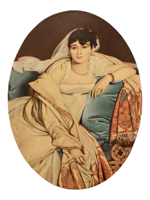 1951 After Jean-Auguste-Dominique Ingres "Madame Riviere", First Edition Parisian Photogravure