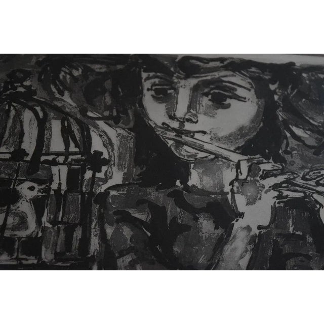 Mid-Century Modern 1960s "Duet" Morton Levin Original Signed Print Numbered #24/30, Framed For Sale - Image 3 of 7