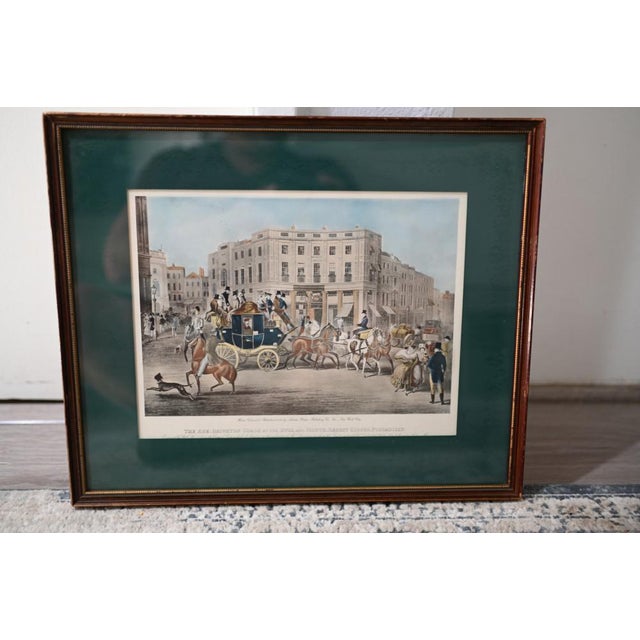 London Print Regent Street Hand Coloured Framed Art, 1930s For Sale - Image 10 of 10
