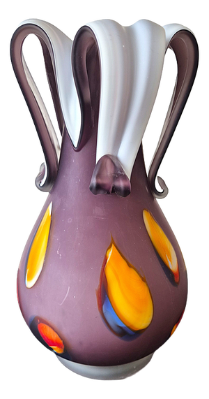 Murano Purple Art Vase from Made Murano Glass, 1980s