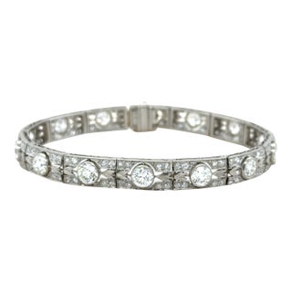 1920s Tiffany & Co., Art Deco Diamond Bracelet, Platinum For Sale