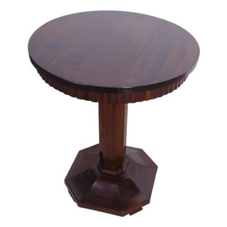 Art Deco Wooden Column Table, 1930s For Sale