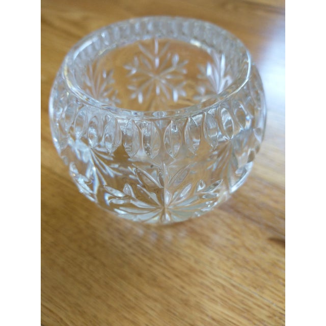 24% Lead Crystal Snowflake Candle Holder For Sale - Image 12 of 13