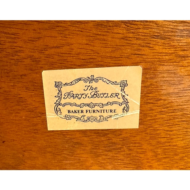 Mahogany Party Butler Expandable Server by Baker For Sale - Image 12 of 12