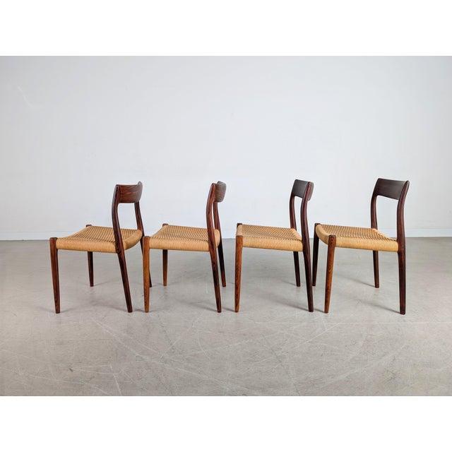 Model 75 Chairs in Rosewood by Niels Otto Møller, Set of 4 For Sale - Image 5 of 13