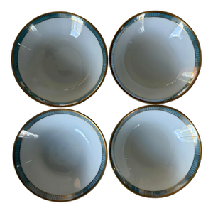 Mid Century Rosenthal Small Bowls in the Continental Blue Band Gold Lines Pattern - Set of 4