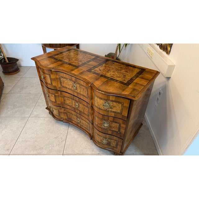 Baroque Chest of Drawers in Fruitwood Marquetry and Walnut For Sale - Image 18 of 18