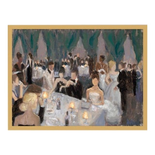 Evening Soiree by Alice Ford in Pale Gold Frame, Small Art Print For Sale