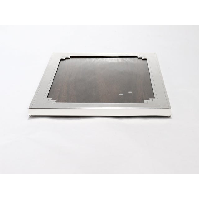 Vintage Cartier Engraved Sterling Silver Art Deco Style Picture or Photo Frame For Sale - Image 14 of 18