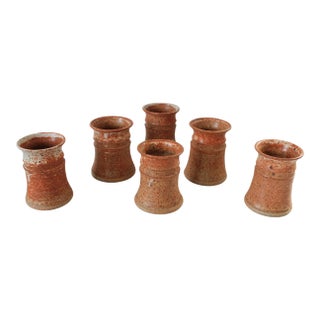 Studio Art Pottery Mugs S/6 For Sale