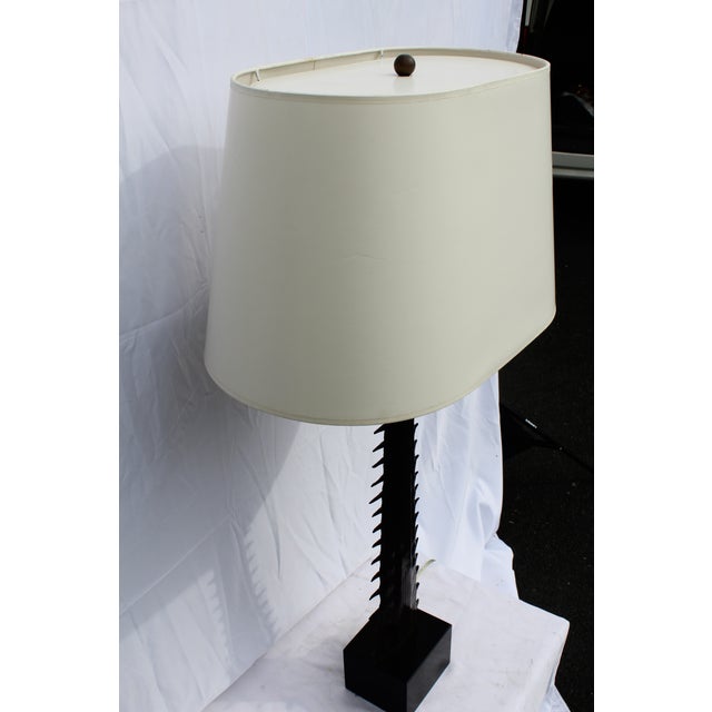 Saw Tooth Shark Bronze Black Marble Base Table Lamp Chairish