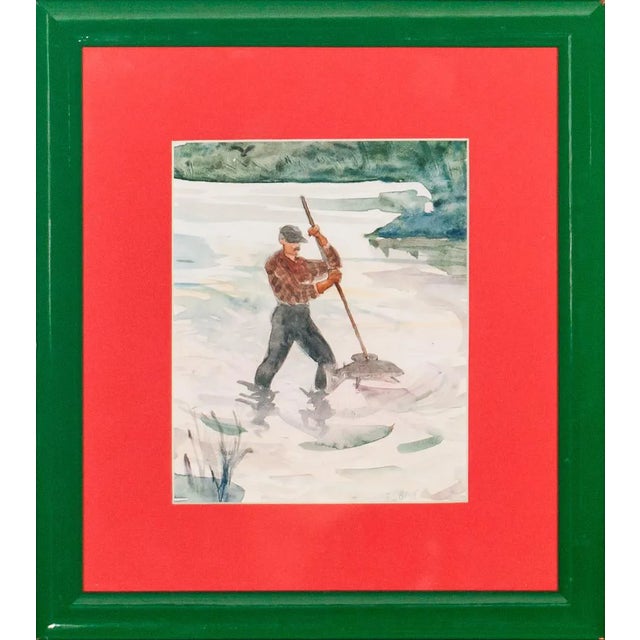 "Gaffing a Fish on The Susquehanna River" For Sale