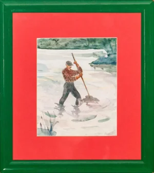 "Gaffing a Fish on The Susquehanna River"