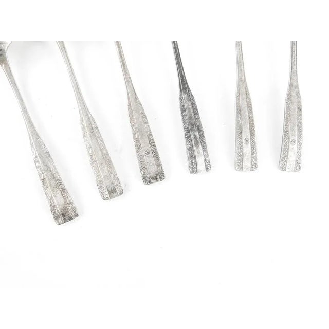 Art Deco Brass Spoons, 1960s, Set of 6 For Sale - Image 3 of 9