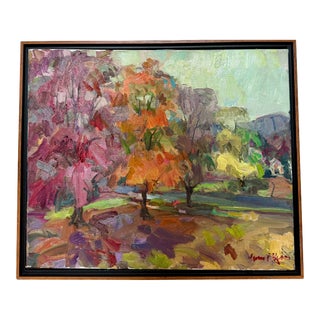"October Maples" Landscape Oil Painting by James Kerr For Sale