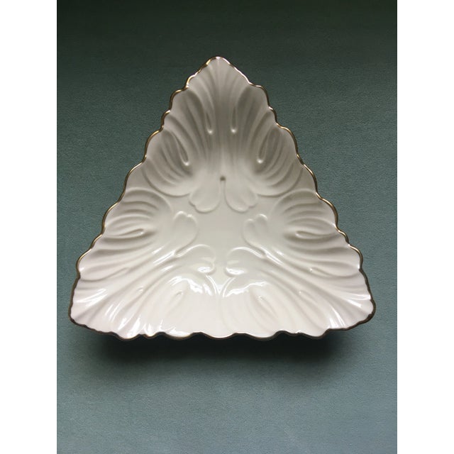 Vintage Lenox Woodland Leaf Patterned Decorative Bowl For Sale - Image 9 of 12