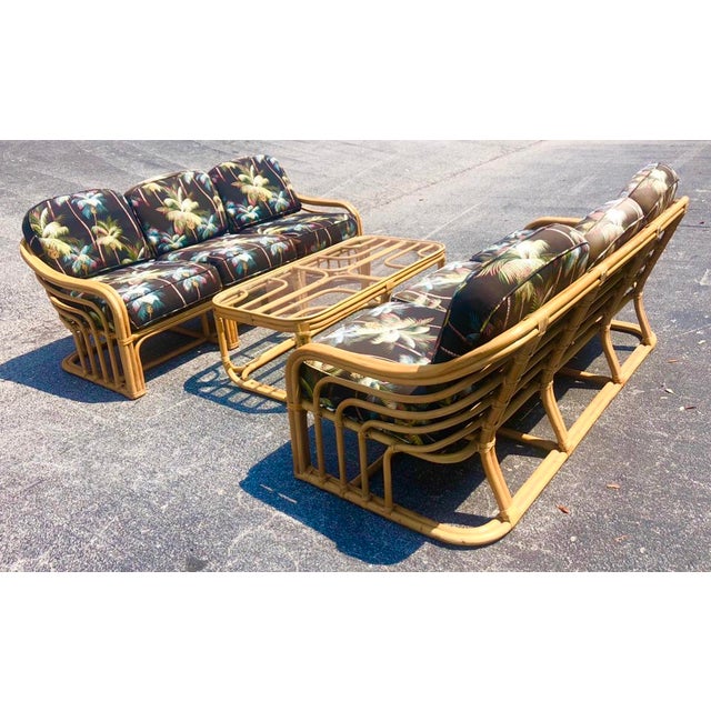 Vintage Rattan Brown Jordan Style Sofa Chairish