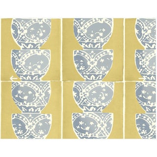 Galbraith & Paul Hand Blocked Stacked Pots Wallpaper - 10 Yards For Sale