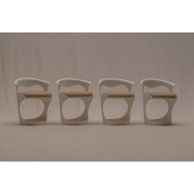 Vintage French Space Age Dining Chairs, 1970s, Set of 4 For Sale - Image 3 of 18
