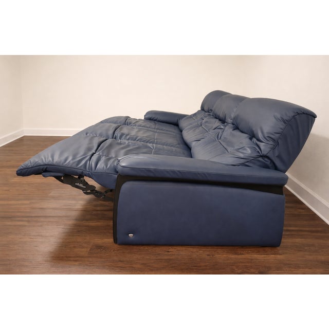 2020s Stressless Mary Sofa & Loveseat — Blue Paloma Leather For Sale - Image 5 of 18