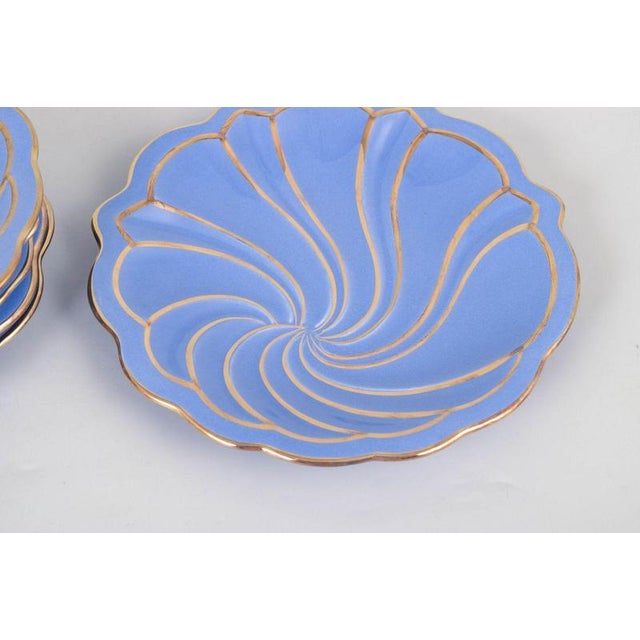 Ceramic Safir Plates by Arthur Percy for Upsala Ekeby, Set of 6 For Sale - Image 3 of 5
