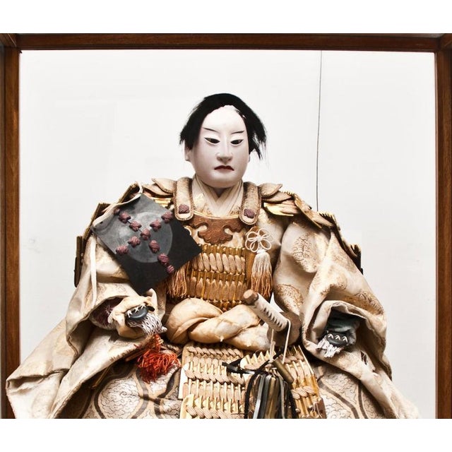 Beautiful antique Samurai Doll, Japanese manufacture, end of 18th century. Given as a present to young boys becoming...