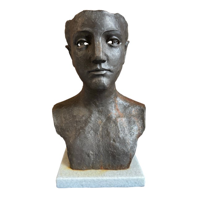 Bronze / Iron and Marble Bust For Sale
