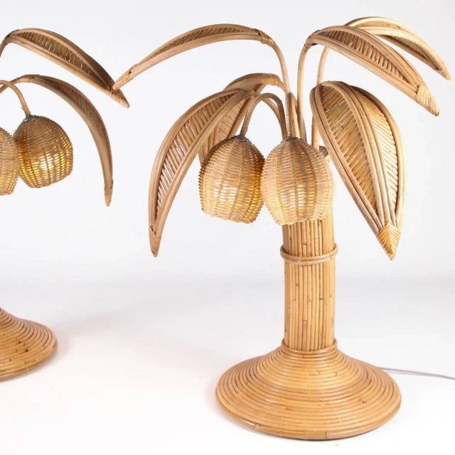 1990s Rattan Coconut Lamp For Sale - Image 5 of 6
