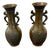 Antique Japanese Meiji Bronze Vases, 1900, Set of 2 For Sale