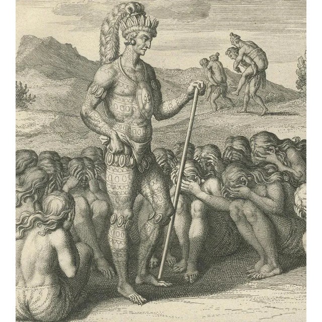 Paper Picart, Florida Women Mourning Their Husbands in Ritual Service, 1734, Print For Sale - Image 7 of 10