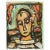 An excellent full-color print of color lithograph "Pierrot" for Verve (Sprint 1939) by Georges Rouault. This full-color...
